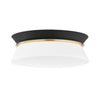 Mitzi Cath Aged Brass/Black 12.75W X 24L X 5H Flush Mount