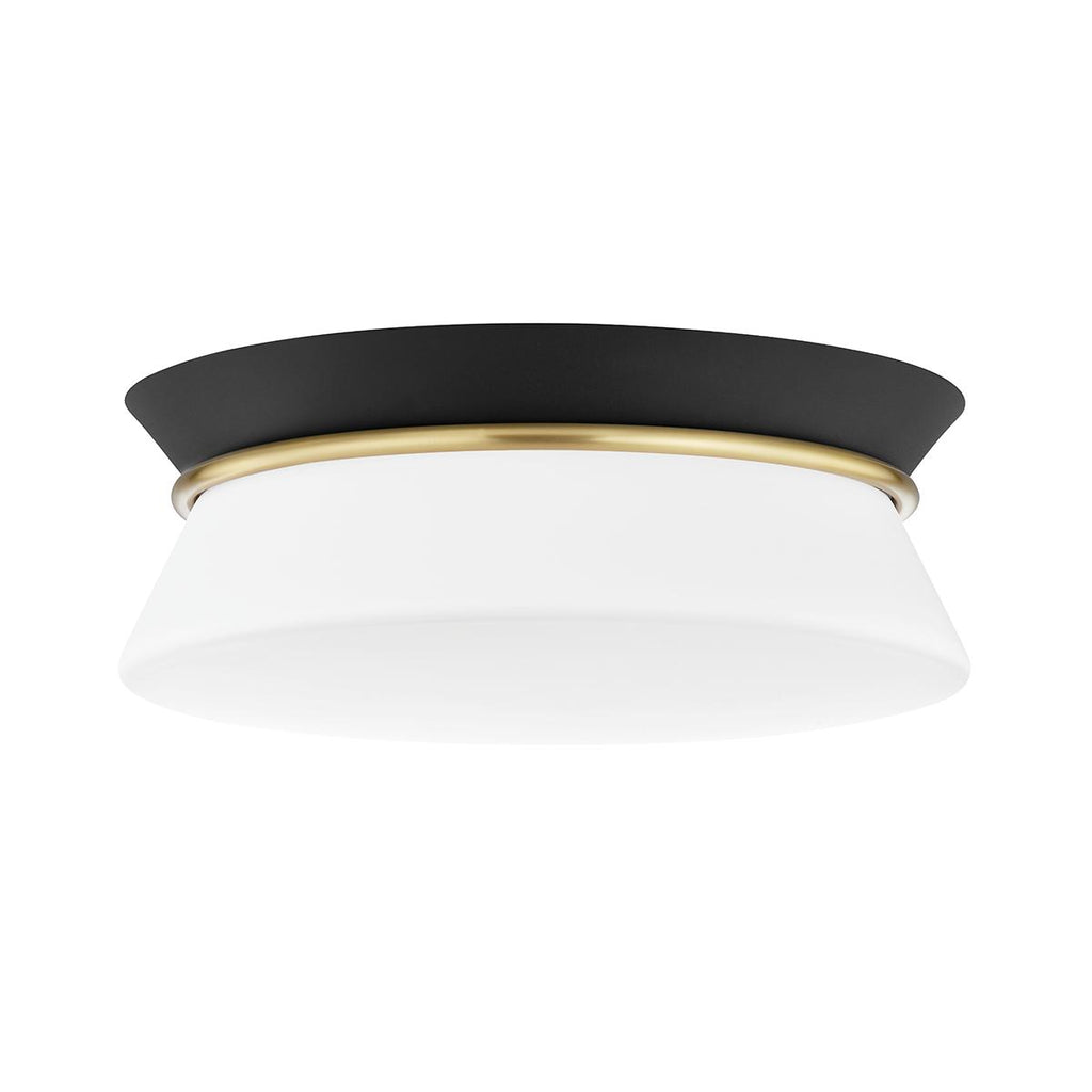 Mitzi Cath Aged Brass/black 12.75W x 24L x 5H Flush Mount