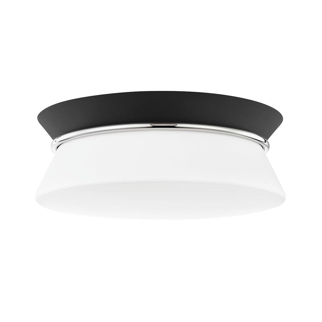 Mitzi Cath Polished Nickel/black 12.75W x 24L x 5H Flush Mount