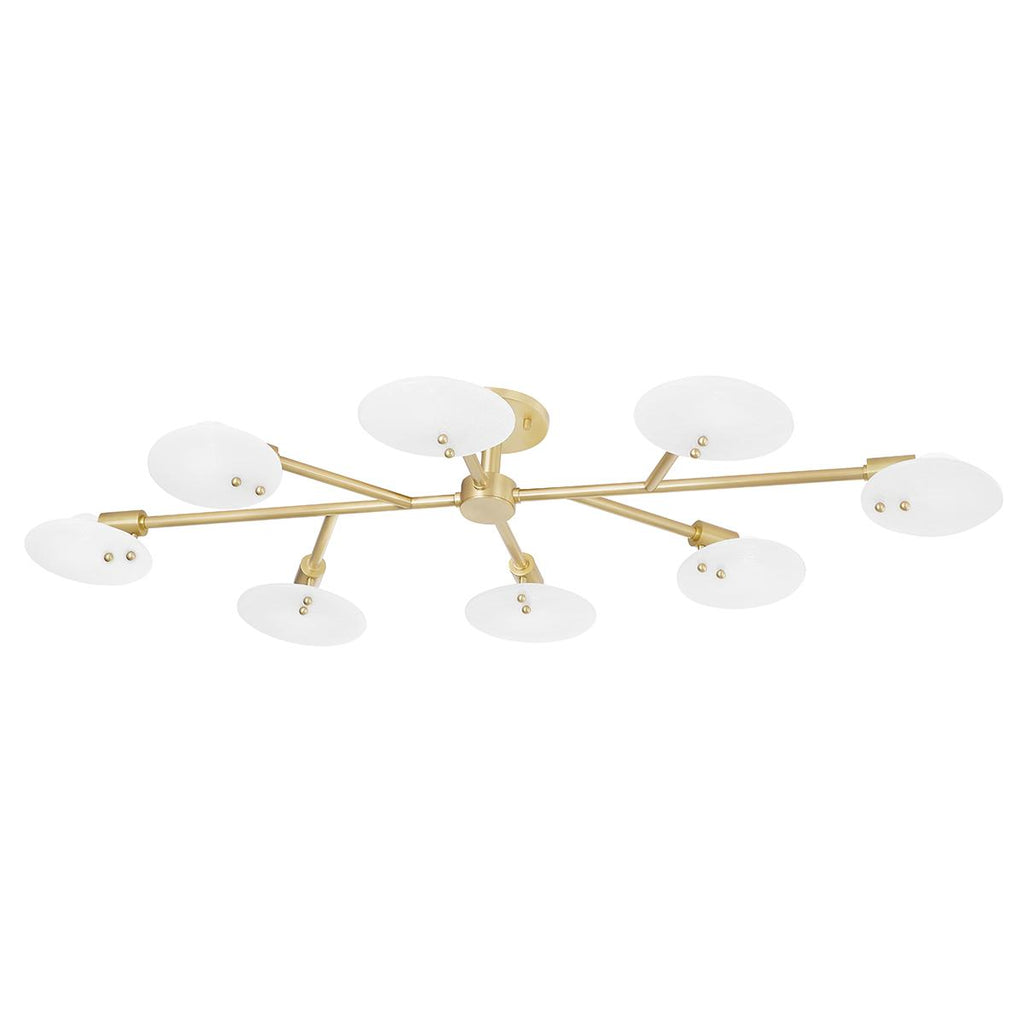 Mitzi Giselle Aged Brass 48W x 15.75L x 6.5H Semi-Flush Mount