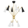 Mitzi Moxie Aged Brass/Black/White Combo 34.5W X 18L X 30.5H Chandelier