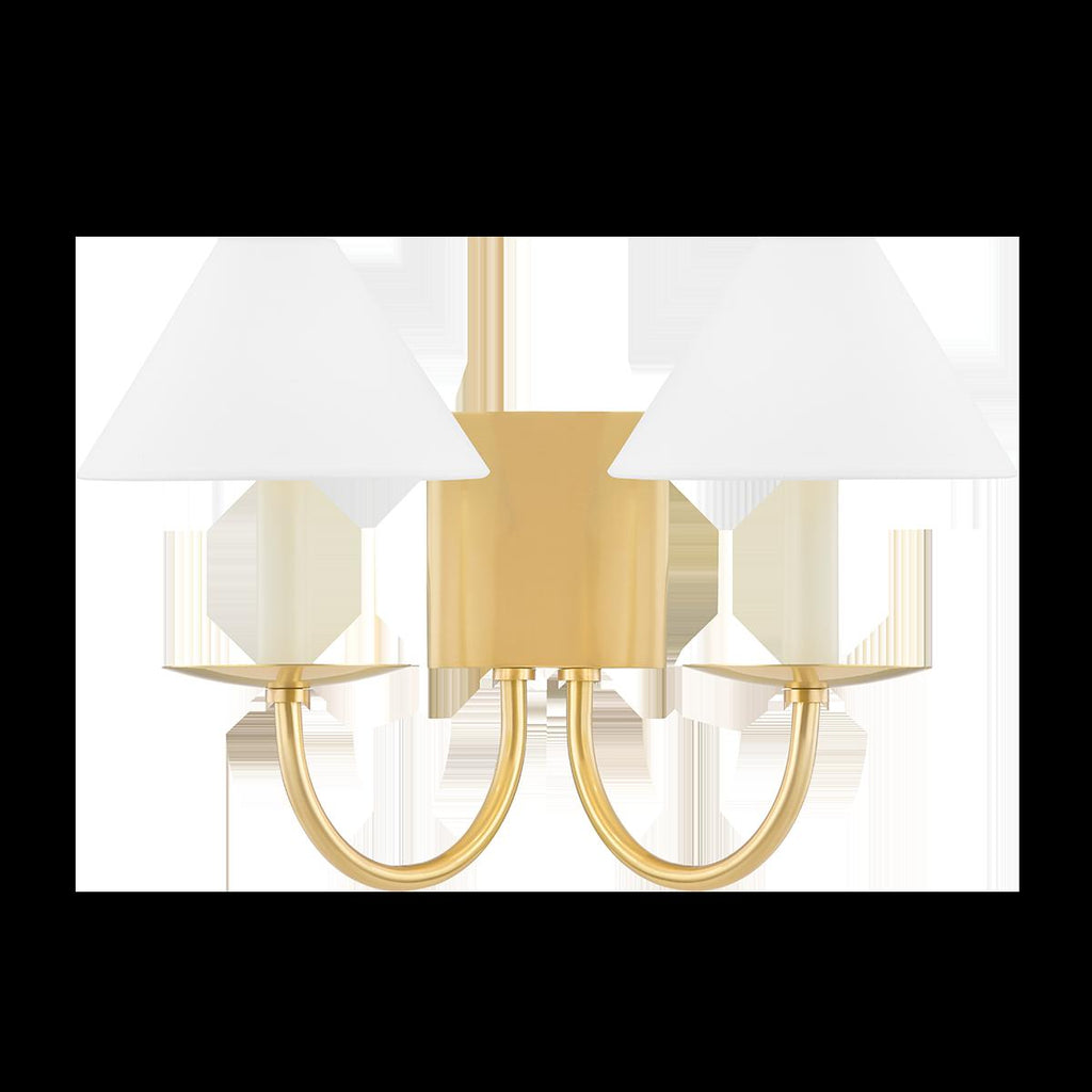 Mitzi Lenore Aged Brass 15.25W x 28L x 11H Wall Sconce