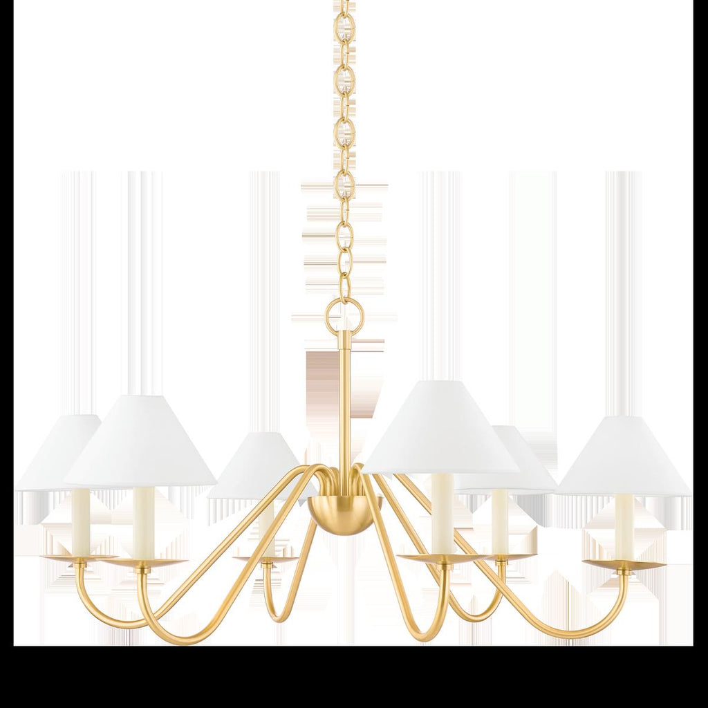 Mitzi Lenore Aged Brass 36W x 6L x 16.75H Chandelier