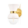 Mitzi Gillian Aged Brass/Ceramic Gloss Cream 6W X 10.5L X 10.5H Wall Sconce