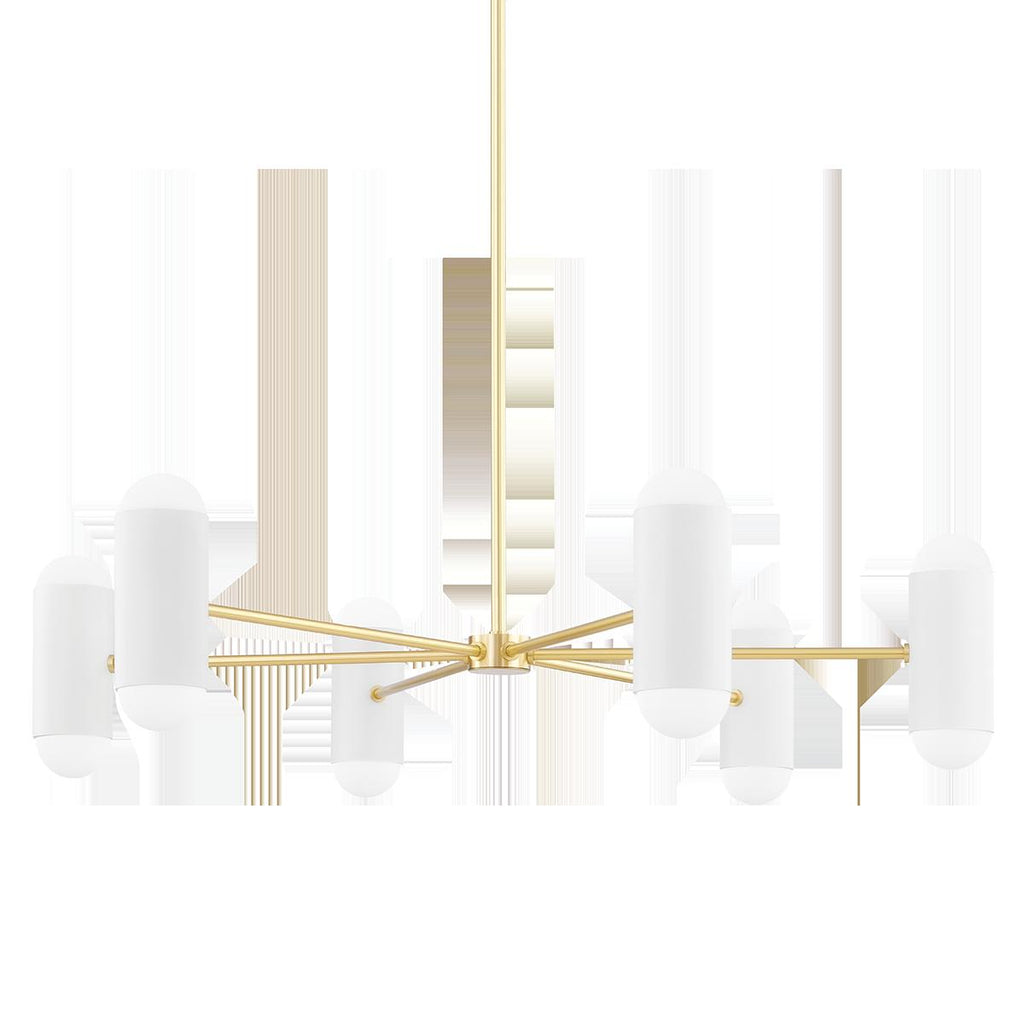 Mitzi Kira Aged Brass/soft White Combo 40W x 7L x 9.5H Chandelier