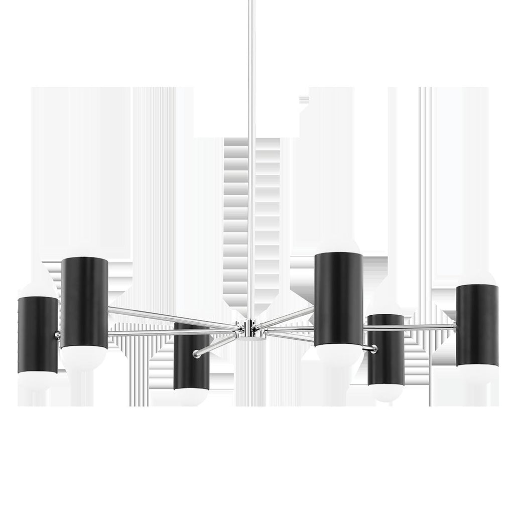 Mitzi Kira Polished Nickel/Soft Black 40W x 7L x 9.5H Chandelier