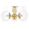 Mitzi Meadow Aged Brass 20.25W X 8.25L X 10.5H Semi-Flush Mount