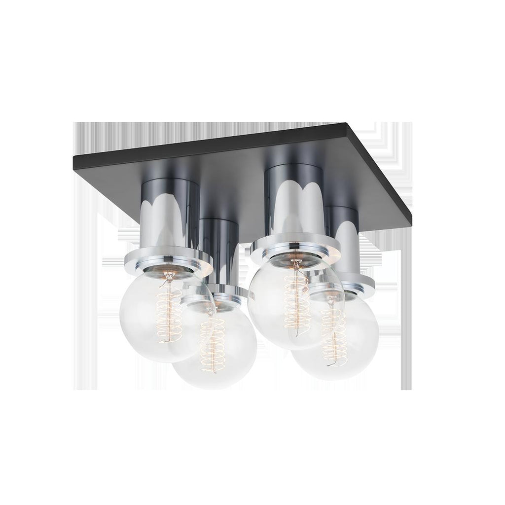 Mitzi Brandi Polished Chrome/soft Black 9.25W x 28.75L x 6H Flush Mount