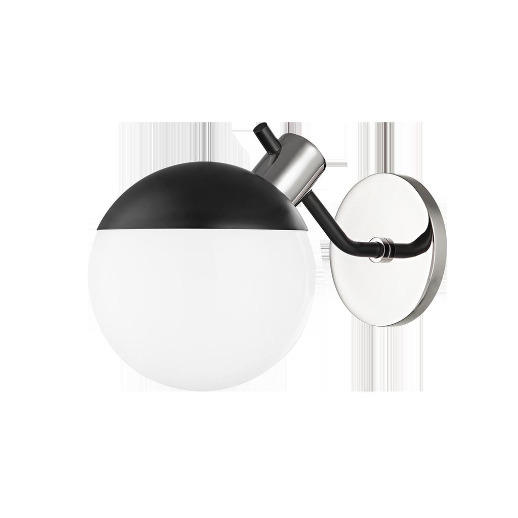 Mitzi Miranda Polished Nickel/Soft Black 6.75W x 7.5L x 8H Wall Sconce