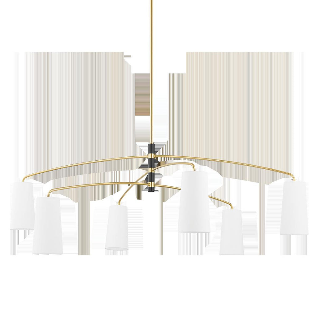 Mitzi Evelyn Aged Brass/soft Black 65.25W x 22.5L x 23.25H Chandelier