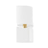 Mitzi Joey Aged Brass/Ceramic Satin White 5.75W X 36L X 12.75H Wall Sconce