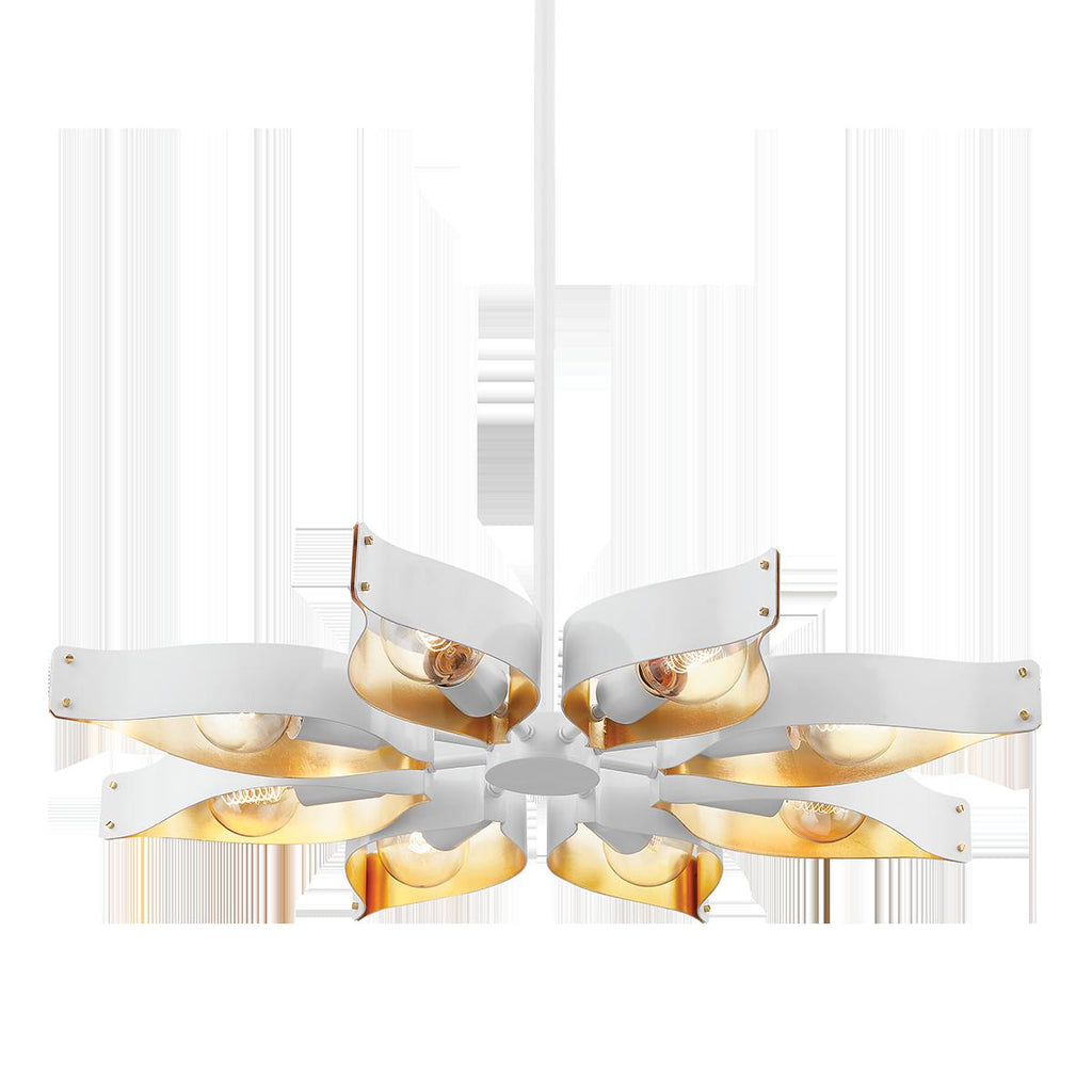 Mitzi Nala SOFT WHITE/GOLD LEAF 32W x 5L x 3.25H Chandelier