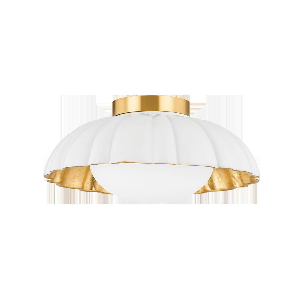 Mitzi Penelope Aged Brass 14W x 26L x 6.5H Flush Mount