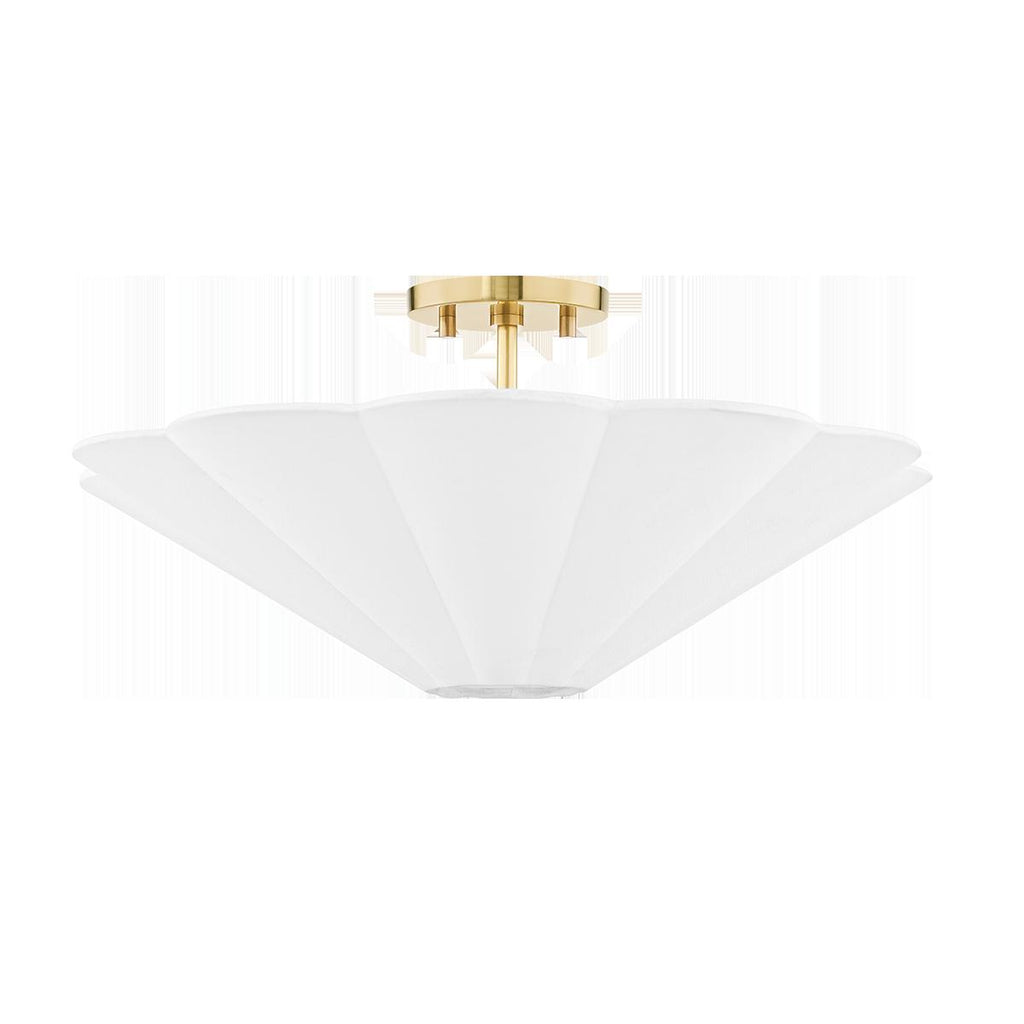 Mitzi Alana Aged Brass 20W x 10L x 9.5H Semi-Flush Mount