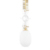 Mitzi Marina Aged Brass/Textured White 8.5W X 20L X 28.75H Pendant