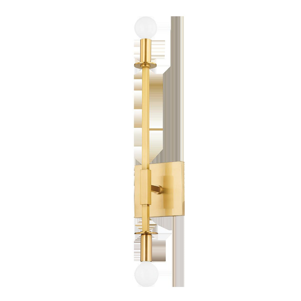 Mitzi Milana Aged Brass 4.75W x 4.75L x 23.25H Wall Sconce