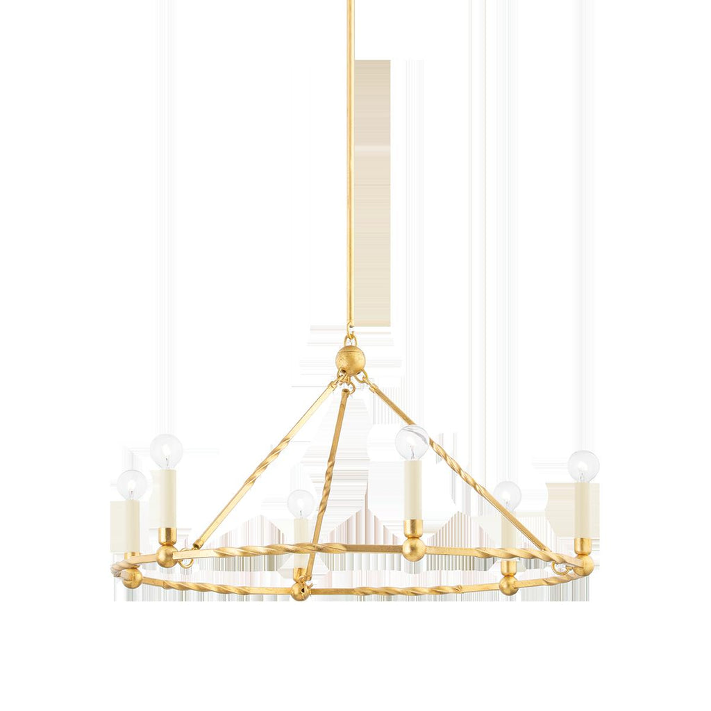 Mitzi Josephine Vintage Gold Leaf 31W x 9.5L x 15.25H Chandelier