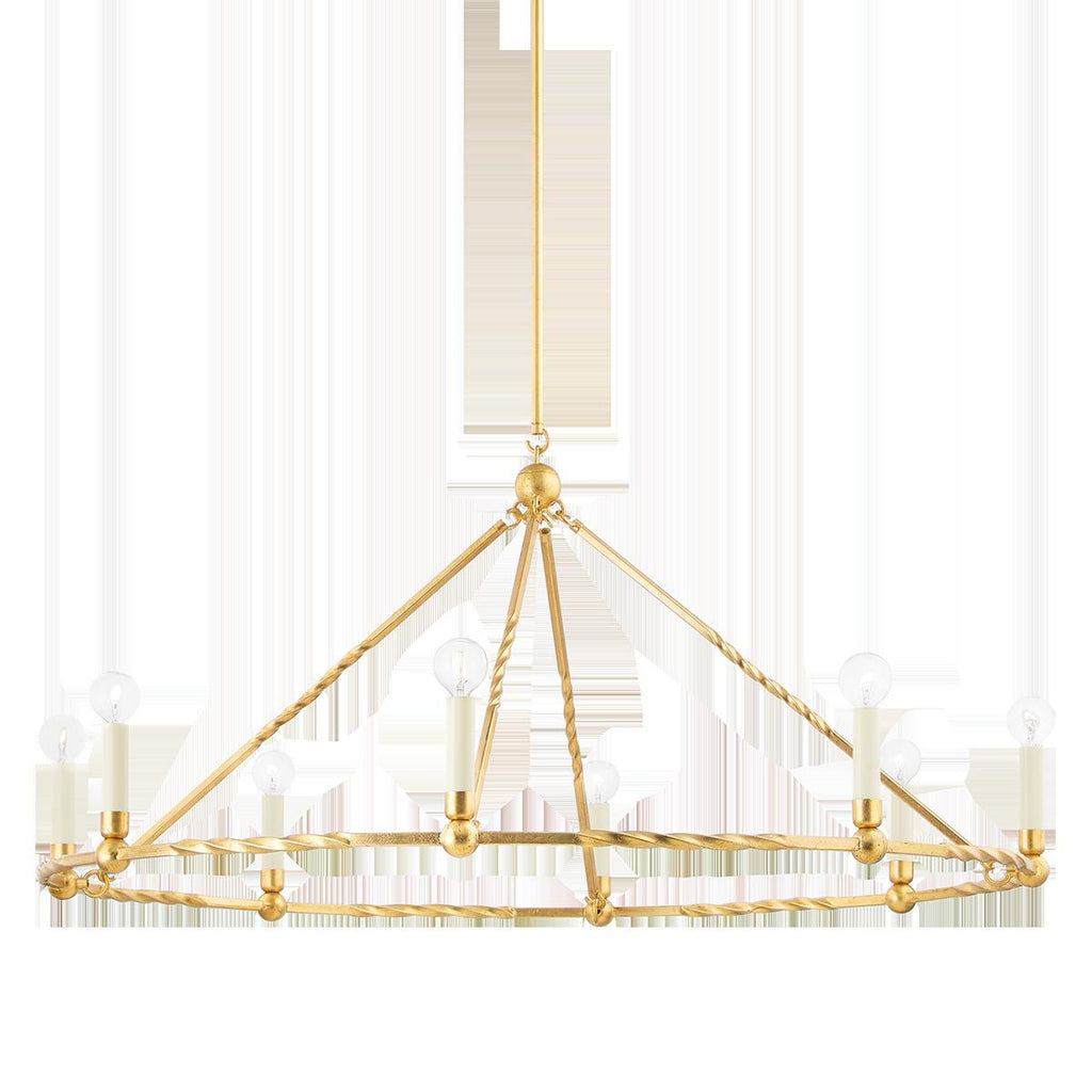 Mitzi Josephine Vintage Gold Leaf 42W x 9.5L x 18.5H Chandelier