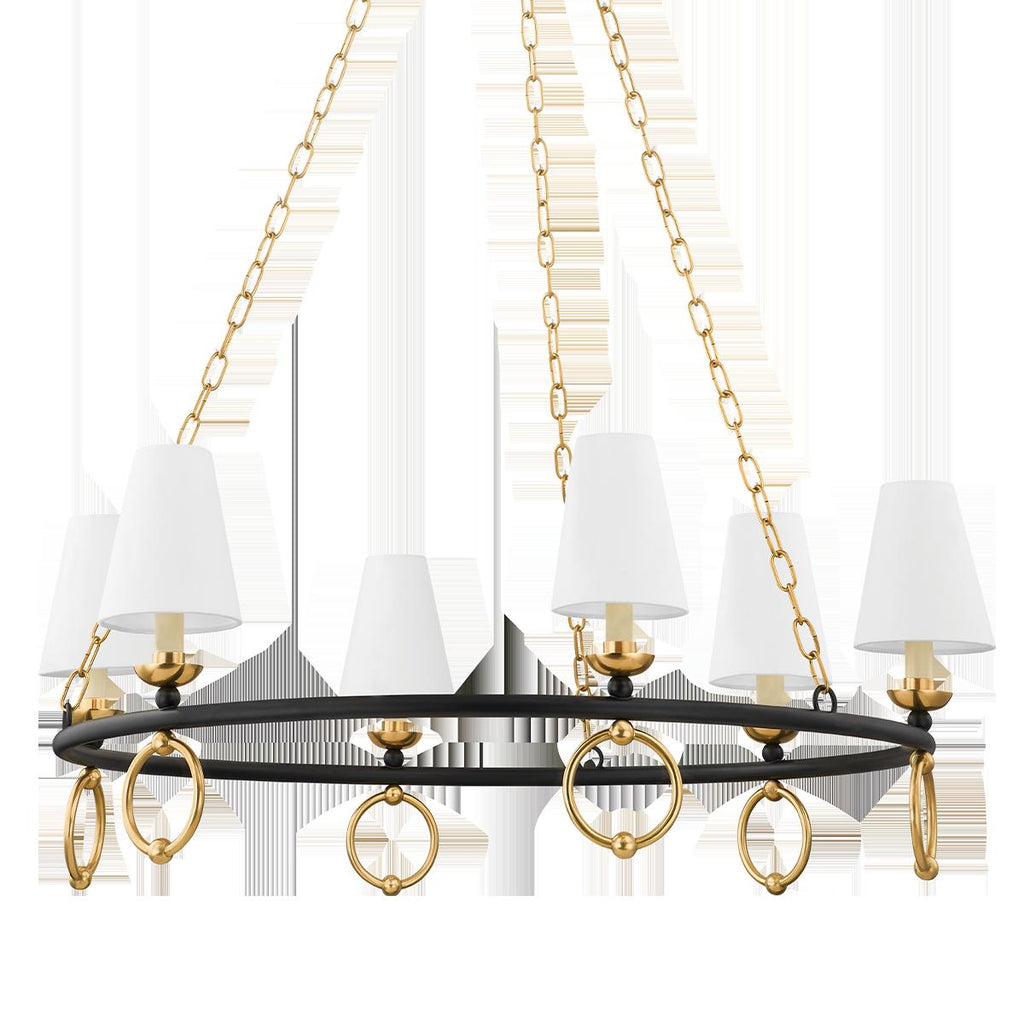 Mitzi Haverford Aged Brass 36.5W x 9.25L x 13.5H Chandelier