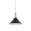 Mitzi Kalea Aged Brass/Soft Black 16.25W X 4.75L X 15H Pendant