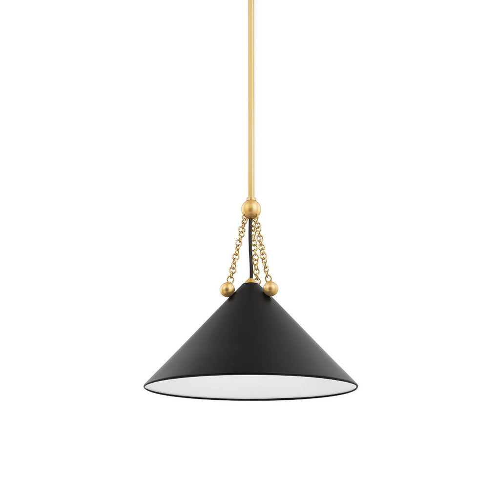 Mitzi KALEA Aged Brass/soft Black 16.25W x 4.75L x 15H Pendant