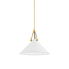 Mitzi Kalea Aged Brass/Soft White 16.25W X 41.5L X 15H Pendant