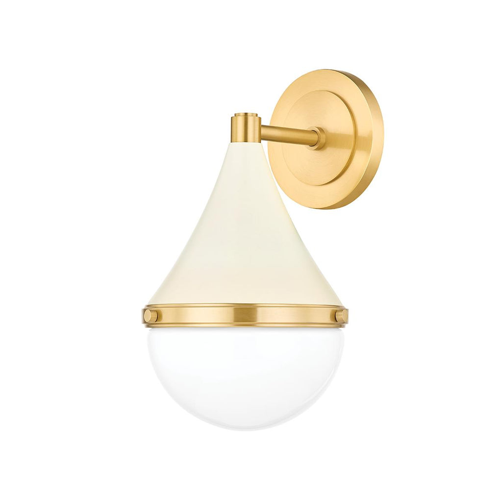 Mitzi CIARA AGED BRASS/SOFT CREAM 7W x 67.75L x 11.75H Wall Sconce