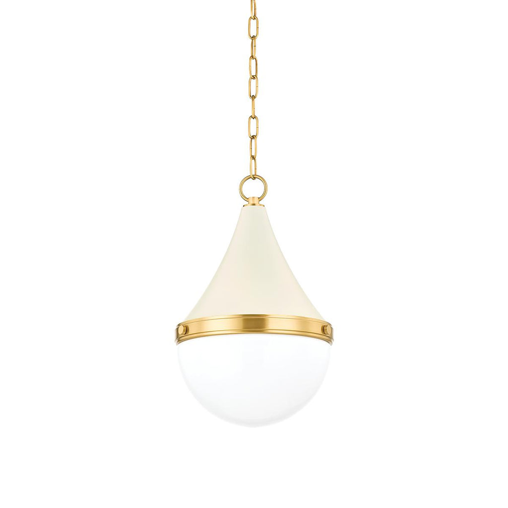 Mitzi CIARA AGED BRASS/SOFT CREAM 11.75W x 67.75L x 18H Pendant