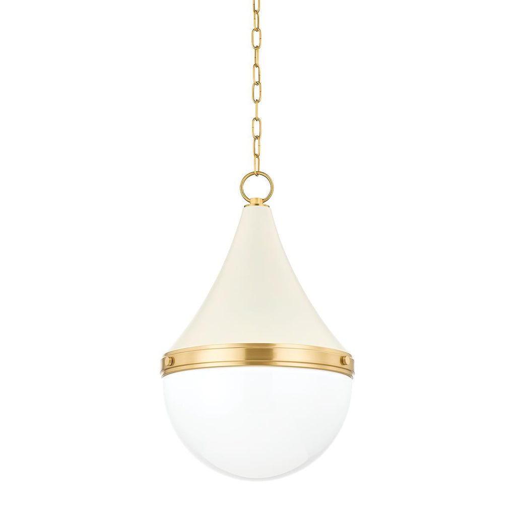 Mitzi CIARA AGED BRASS/SOFT CREAM 14.75W x 7L x 22.5H Pendant