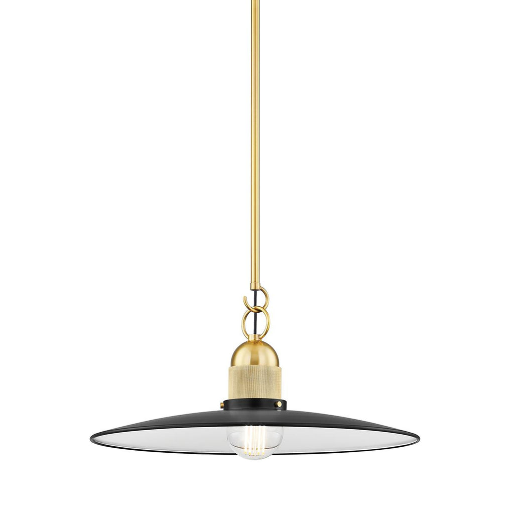 Mitzi LEANNA Aged Brass/soft Black 18.25W x 28L x 8.75H Pendant