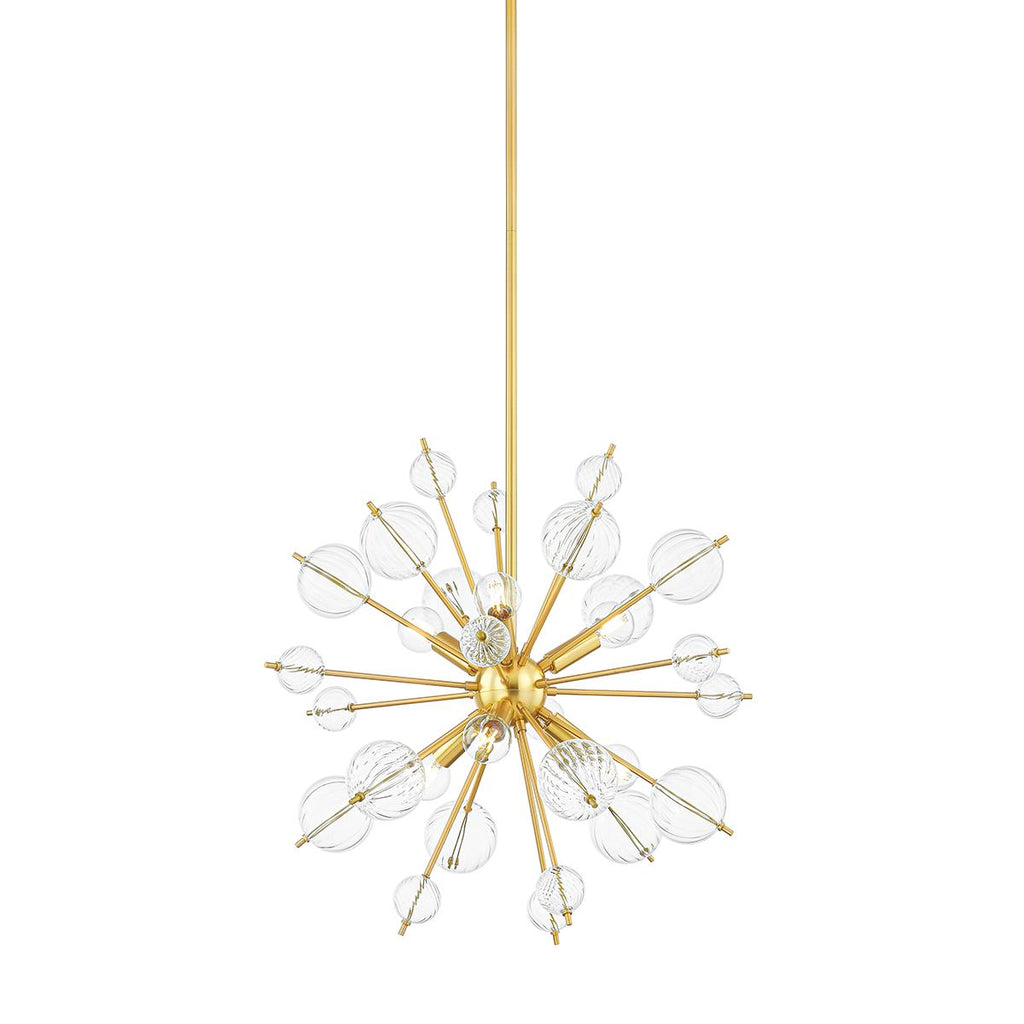 Mitzi LINNEA Aged Brass 22W x 28L x 20H Chandelier