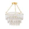 Mitzi Tiffany Aged Brass/Textured Cream 18.25W X 38L X 12.75H Pendant