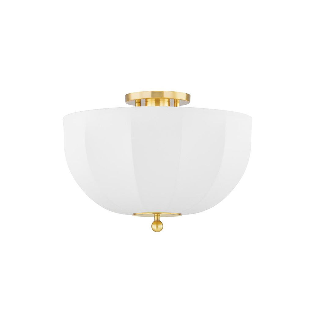 Mitzi MESHELLE Aged Brass 13.5W x 30.25L x 9.25H Flush Mount