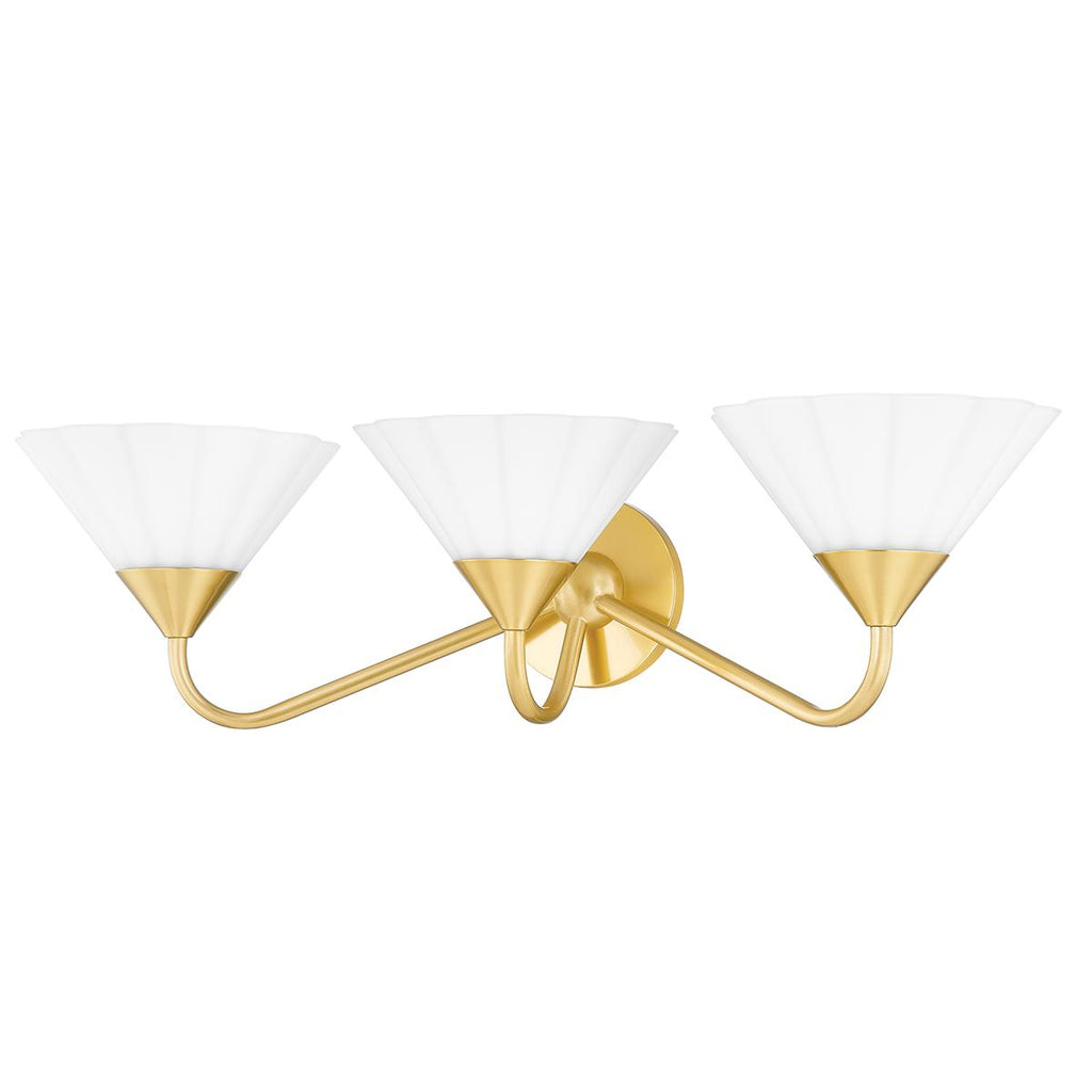 Mitzi KELSEY Aged Brass 25.25W x 30L x 6.75H Wall Sconce