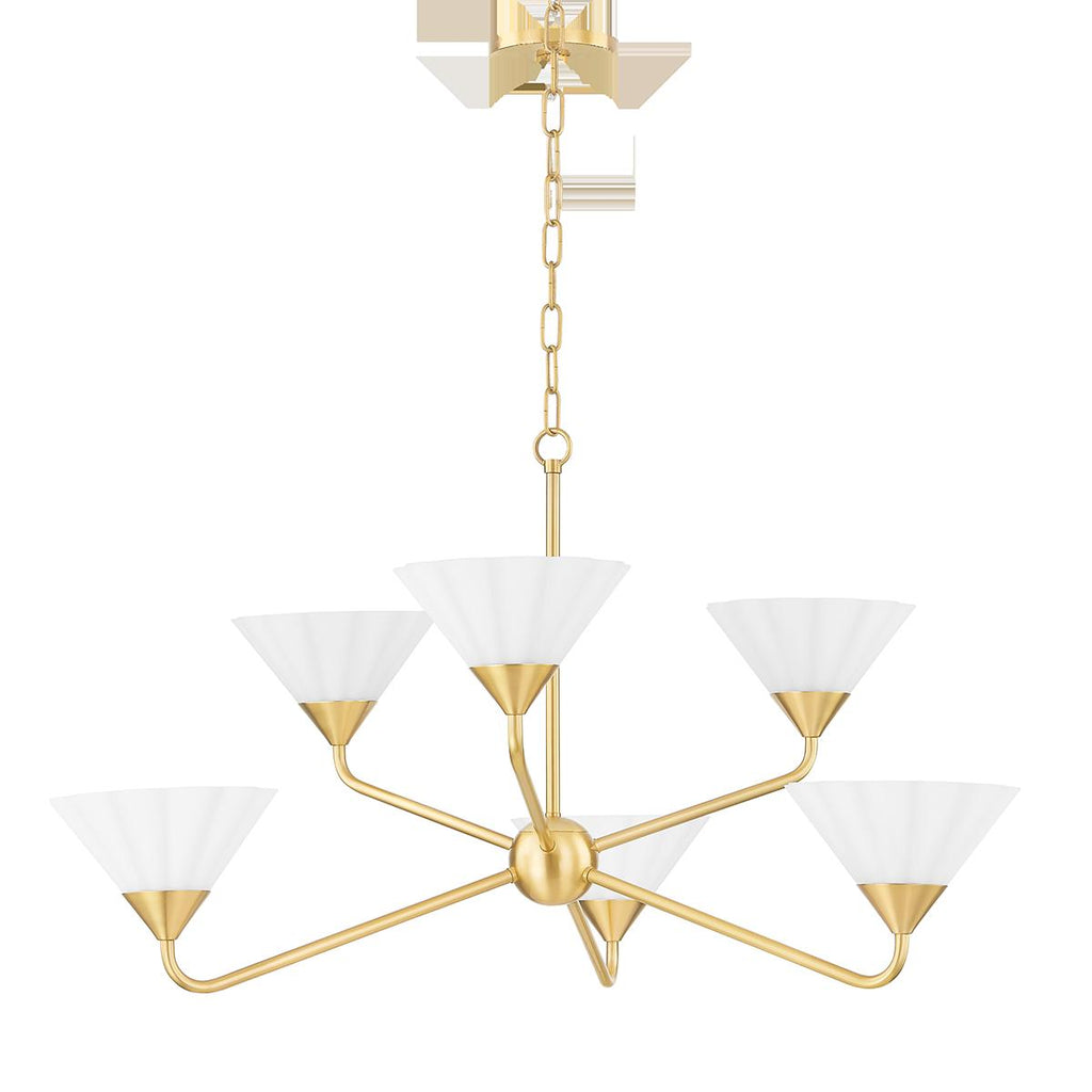 Mitzi KELSEY Aged Brass 35W x 33L x 19.25H Chandelier