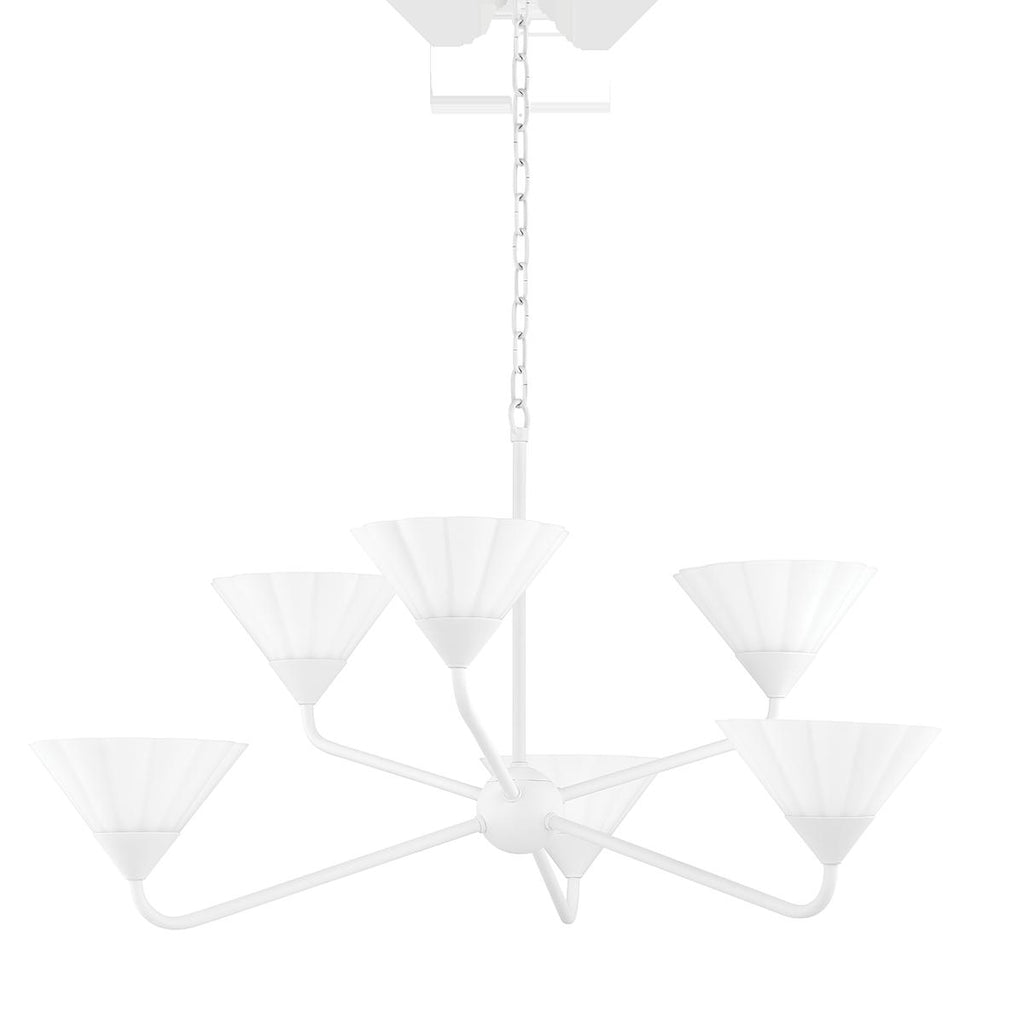 Mitzi KELSEY TEXTURED WHITE 35W x 12L x 19.25H Chandelier