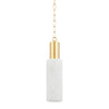 Mitzi Corissa Aged Brass/ Ceramic Whitewash Bisque 5W X 32L X 20.5H Pendant