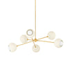 Mitzi Saylor Aged Brass/Soft Cream 40W X 4.25L X 19.5H Chandelier