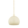 Mitzi Etna Aged Brass/Soft Cream 13.5W X 3.75L X 11.75H Pendant