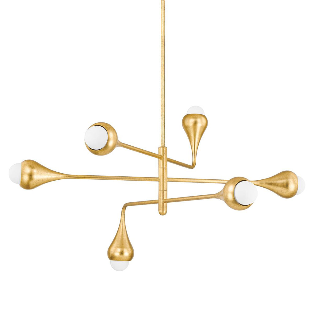 Mitzi LUCIEL Vintage Gold Leaf 34.75W x 48L x 25.25H Chandelier