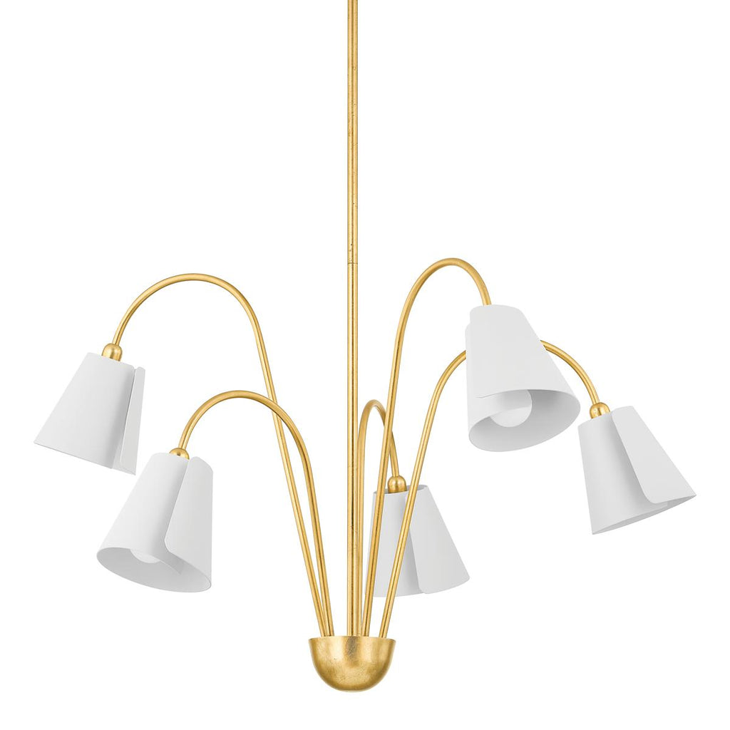 Mitzi LILA GOLD LEAF/TEXTURED ON WHITE COMBO 30.25W x 5.5L x 22.25H Chandelier