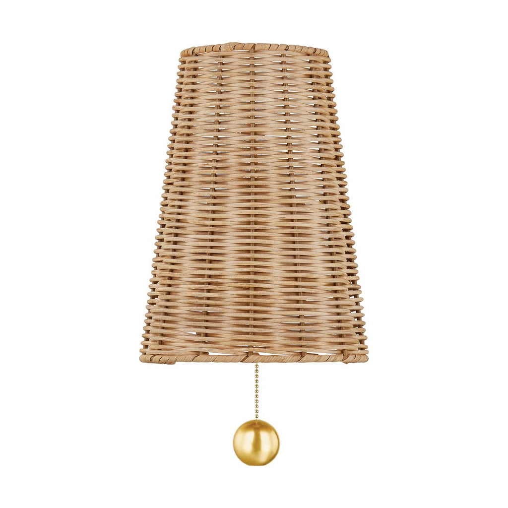 Mitzi NAIDA Aged Brass 7.5W x 13.25L x 14H Wall Sconce