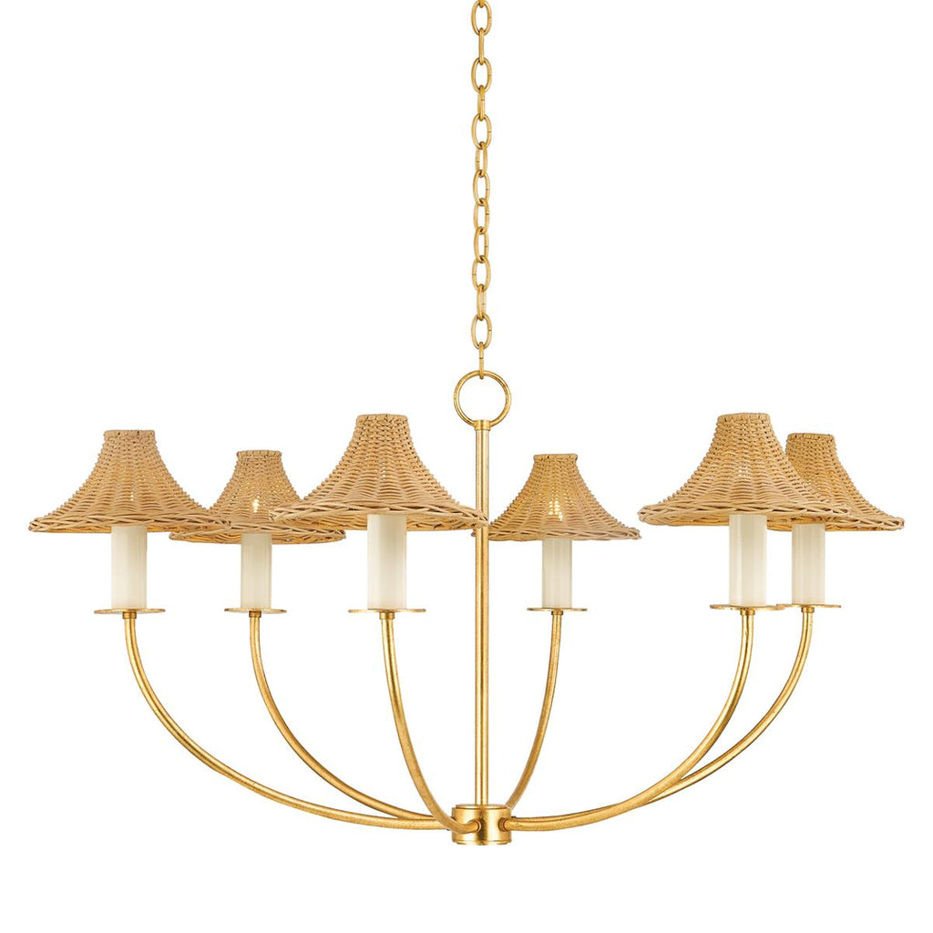 Mitzi TWILA Vintage Gold Leaf 40.25W x 4.5L x 22.25H Chandelier