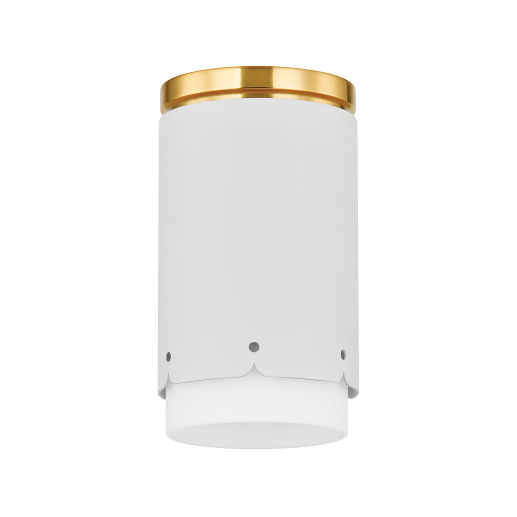 Mitzi ASA AGED BRASS/SOFT WHITE 4.75W x 32L x 8.25H Flush Mount