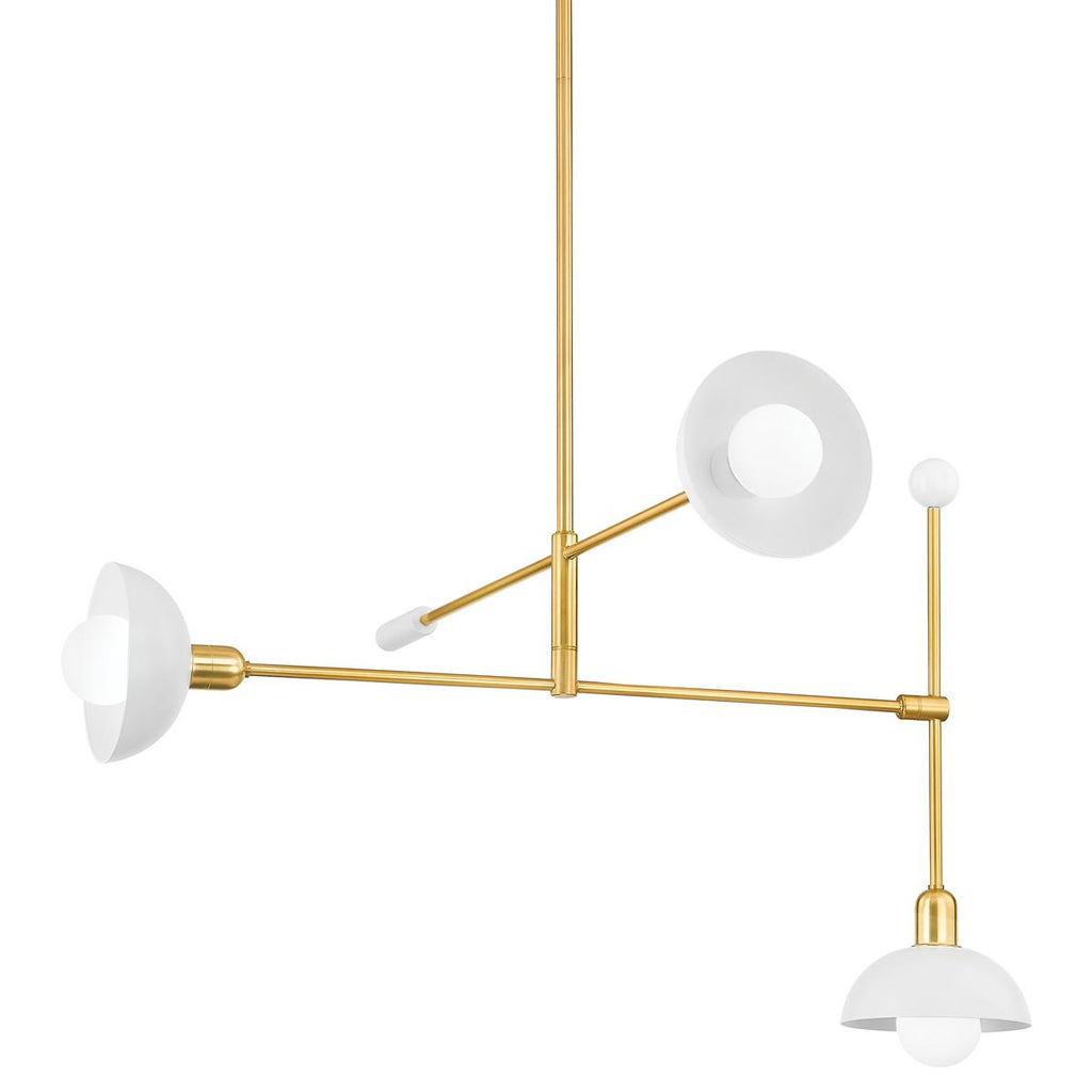 Mitzi BILLIE AGED BRASS/SOFT WHITE 36W x 37.25L x 23.25H Chandelier