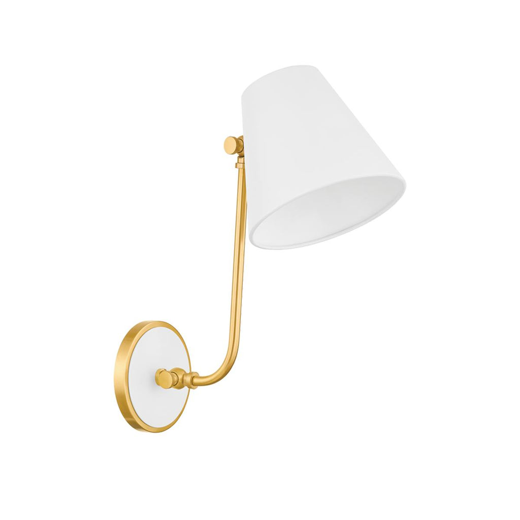 Mitzi Georgann AGED BRASS/SOFT WHITE 7W x 24.5L x 15.5H Wall Sconce