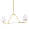 Mitzi Georgann Aged Brass/Soft White 9W X 48L X 16H Pendant