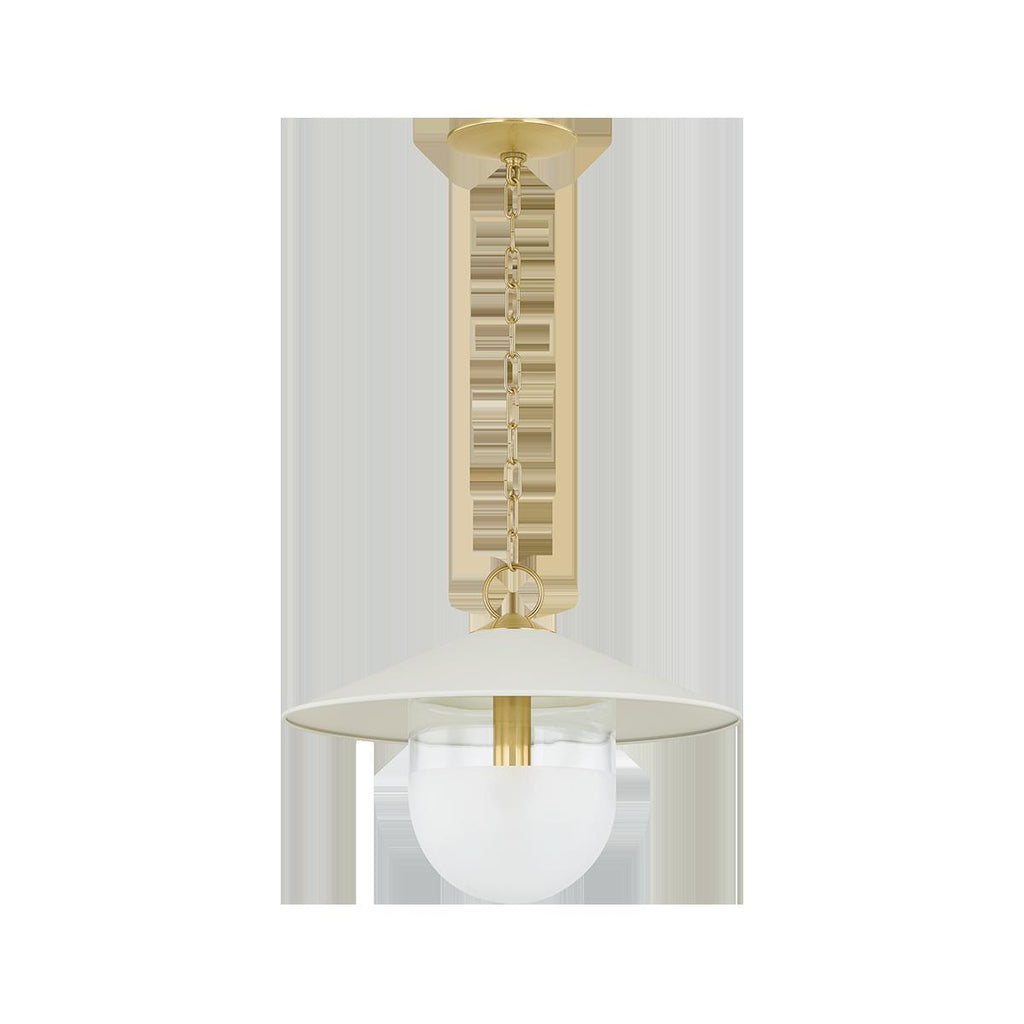 Mitzi RESSI AGED BRASS/SOFT CREAM 20W x 20L x 15H Pendant