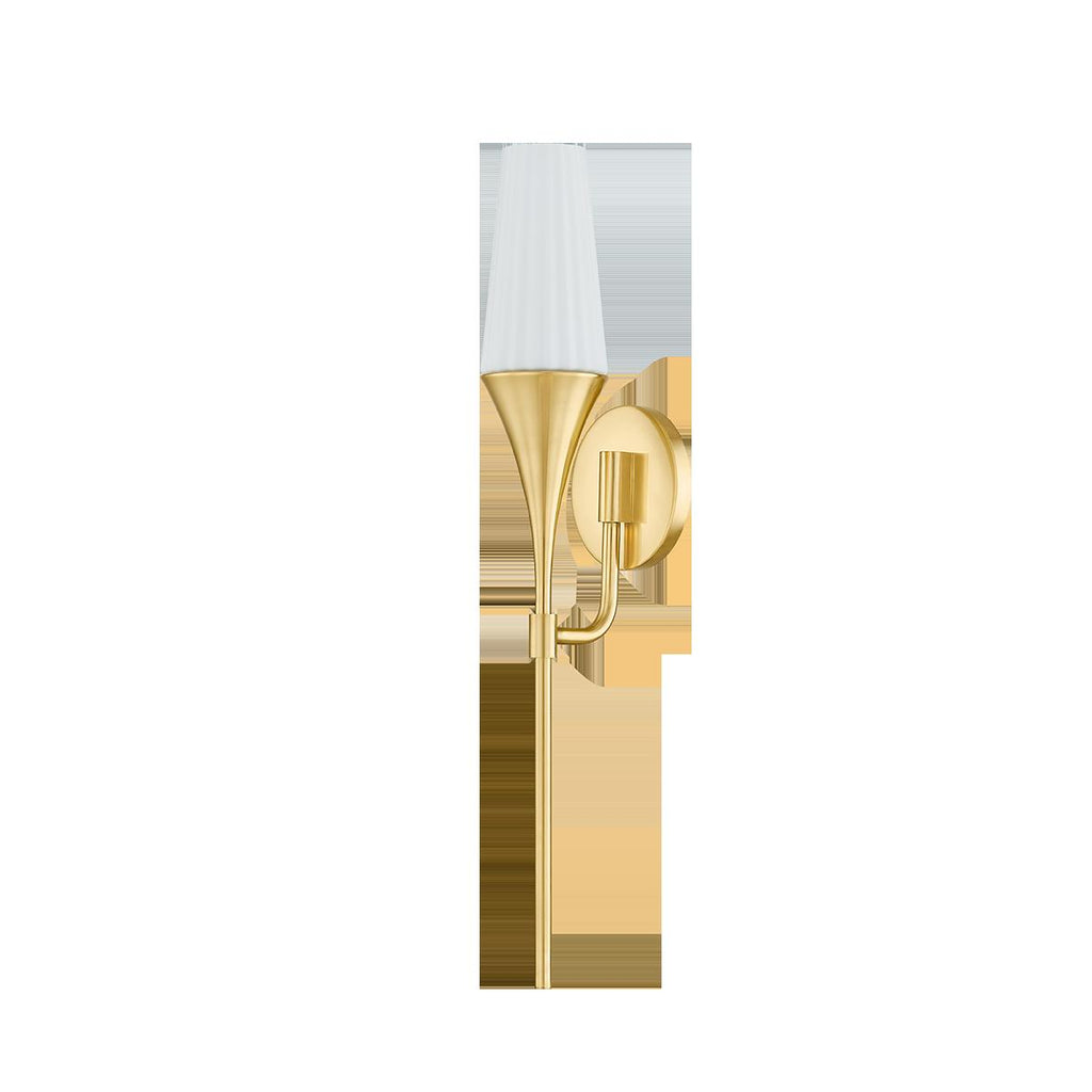 Mitzi LUISA AGED BRASS 4.75W x 4.75L x 23H Wall Sconce