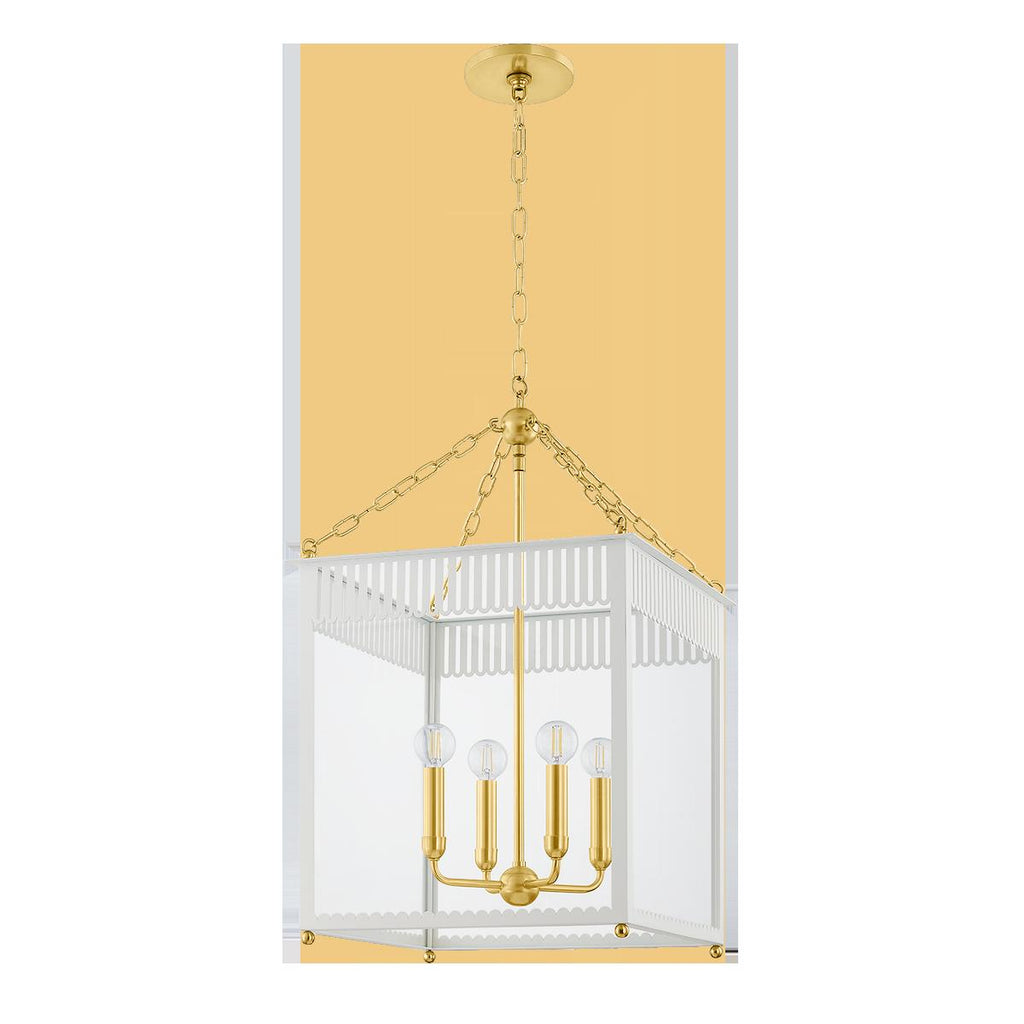 Mitzi ROSALIE AGED BRASS/SOFT CREAM 17.25W x 17.25L x 27H Pendant